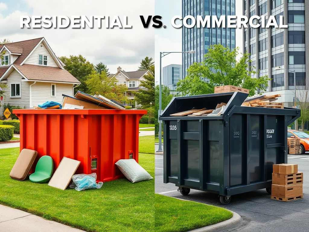 Residential vs. Commercial Dumpsters: Key Differences Explained